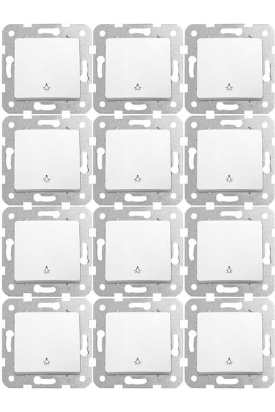 VİKO Viko Linnera Light Mechanism Switch White (Frame Included)90440003 (12 Pieces)