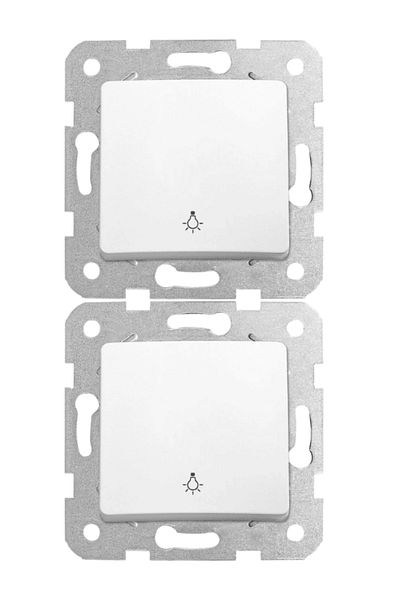 VİKO Viko Linnera Light Mechanism Switch White (Frame Included)90440003 (2 Pieces)