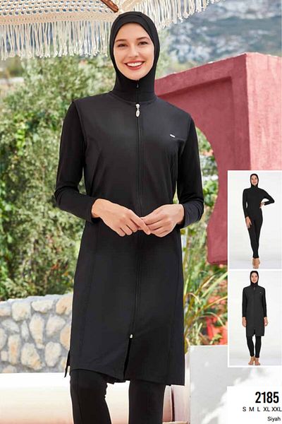 Adasea Γυναικείο μαγιό Lycra με φερμουάρ Full Covered Hijab 2185