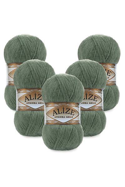 Alize Angora Gold 5 τεμαχίων 180 Πράσινο Πλεκτό Νήμα Πεύκου