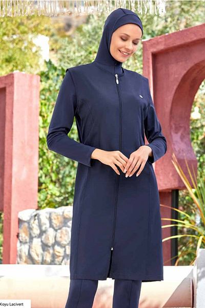Adasea Γυναικείο μαγιό Lycra με φερμουάρ Full Covered Hijab 2185