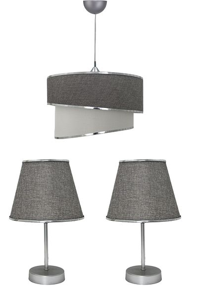 BBY HOME & DESIGN Goel Model CHANDELIER-LAMPSHADE-COMMIDINE Set