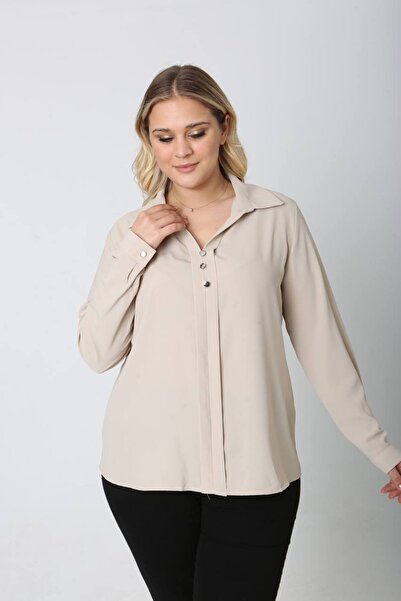 Sum ÖN SÜS PATLI SÜS DÜĞMELİ BLUZ