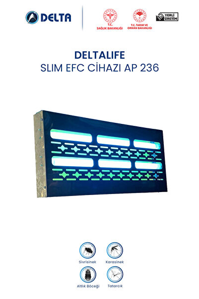 Delta Market Elektrikli Sinek Tutucu Duvar Tipi Aplik UV Lambalı EFC Cihazı A...