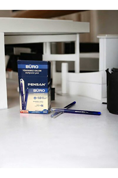 Pensan قلم مكتب متوسط الحجم مقاس 1.0 مم - حبر جاف، عبوة مكونة من 50 قطعة