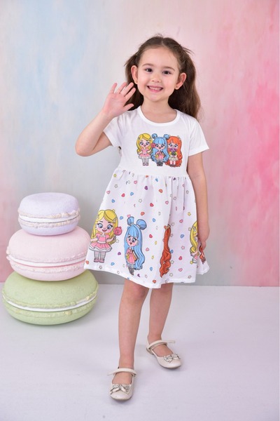 BUUFUU Φόρεμα με κοντό μανίκι με σχέδια