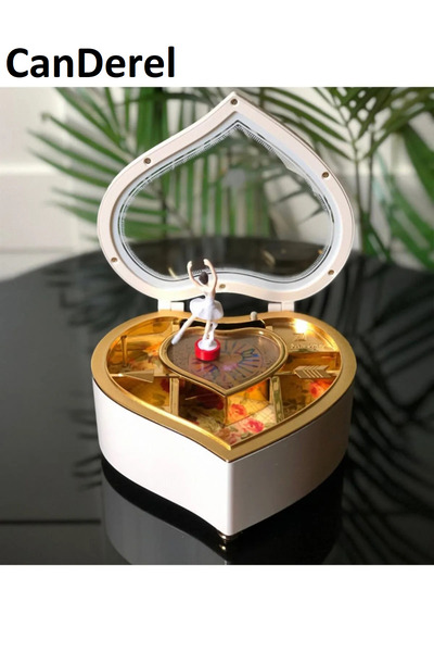 Canderel Nostaljik Görünümlü Balerin Müzik Kutusu Romantik Piyano Dans Eden B...