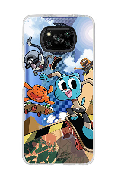 Magic Ring Poco X3 Pro / X3 NFC Uyumlu Gumball Tasarımlı Şeffaf Telefon Kılıfı