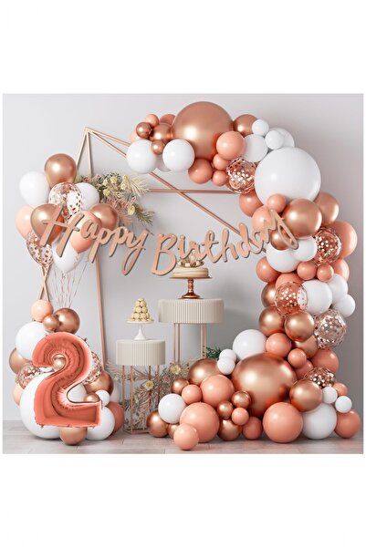 BİDOLUMUTLULUK Rosegold Birthday Balloon Concept Celebration Party Entertainment