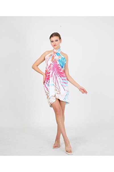Tight Lady High Quality Digital Print Mixed Pattern Beach Pareo Non-Showing Glossy Fabric - 95cm*145cm
