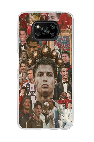 Magic Ring Poco X3 Pro / X3 NFC Uyumlu Cristiano Ronaldo Tasarımlı Şeffaf Tel...