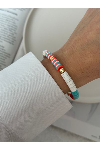 HERCY Colorful Fimo Beaded Bracelet