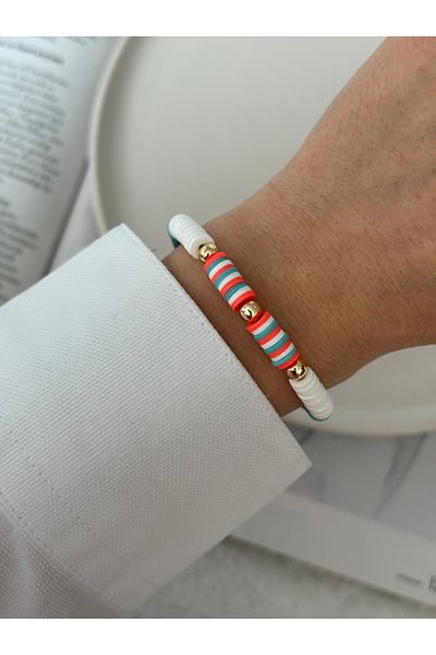 HERCY Colorful Fimo Beaded Bracelet