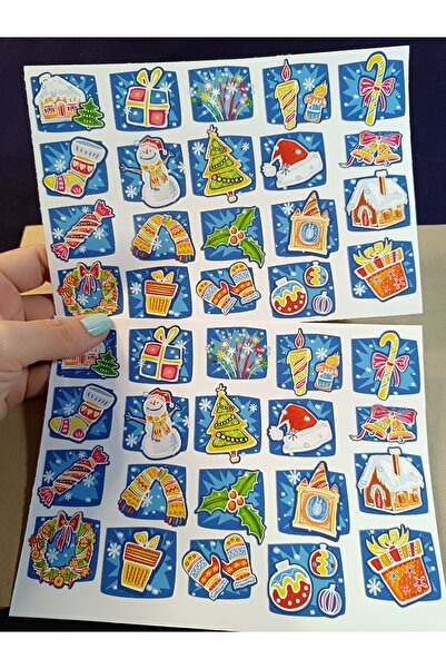 Pink Swan Craft Autocolant de Anul Nou de Anul Nou albastru distracție (20 de...