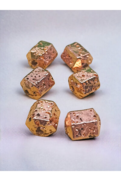 DOĞAL TAŞ CENNETİ مكعب حجر الحمم البركانية التيتانيوم 6 قطع جهاز فاصل (معتمد)