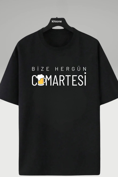 Khione Unisex dizajn nas svakog dana subota Štampano Oversize kroj 100% pamuk...
