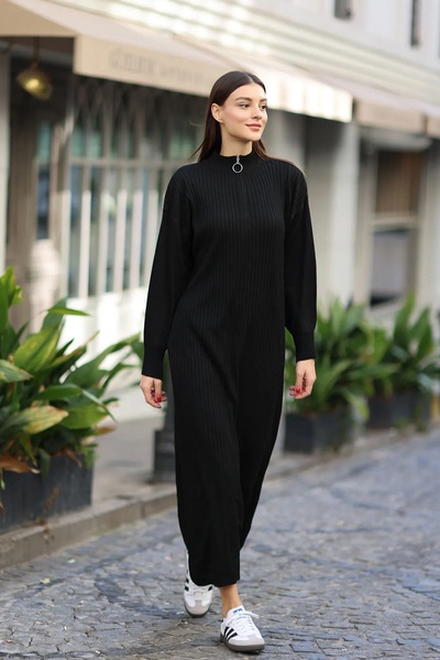 Melff فستان تريكو موسمي - أسود