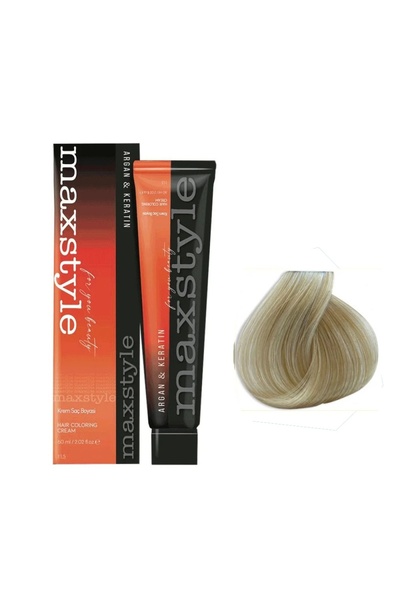 MAXSTYLE Argan Keratin Saç Boyası 9.1 Küllü Sarı