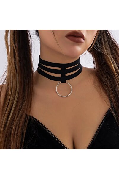 MutluBiDünya Vintage Büyük Halkalı Choker Kolye