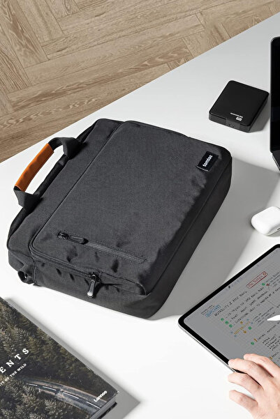 Tomtoc Navigator Serisi Su Geçirmez Siyah 13,5 İnç Notebook El ve Omuz Çantas...