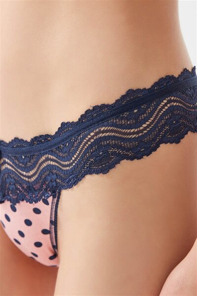 Cottonhill Δαντελένιο Βαμβακερό γυναικείο στρινγκ κιλότ 6 Συσκευασία