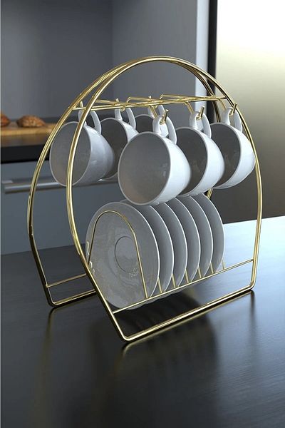 PULCA SHOP Gold Metal Cup Cup Hanger Kitchen Counter Table Top