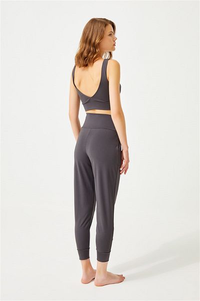 Cottonhill Smoked High Waist Double Pocket Women's Jogger Sweatpants