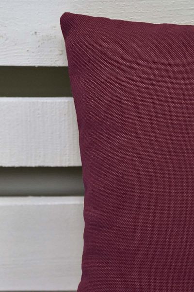 Melodie Linen Throw Pillow Claret Red 50x50 Cm