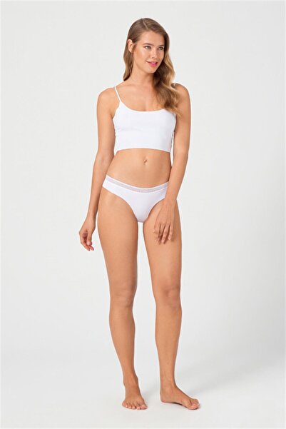 Cottonhill File Lastikli Lazer Kesim Bikini Külot 3'lü Paket - 3