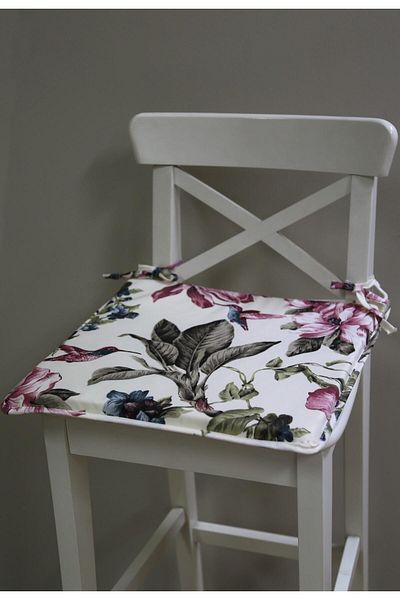 Premier Home Chair Cushion Pink Floral 40x40