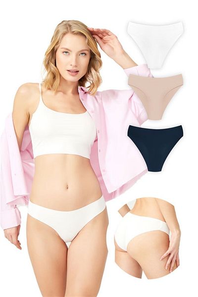 Cottonhill Classic Basic Laser Cut εσώρουχα μπικίνι 3 Πακέτο - 2