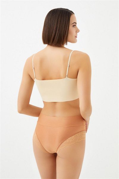 Cottonhill Chiloți bikini damă cu talie înaltă, micro satin, cu dantelă, pachet de 5