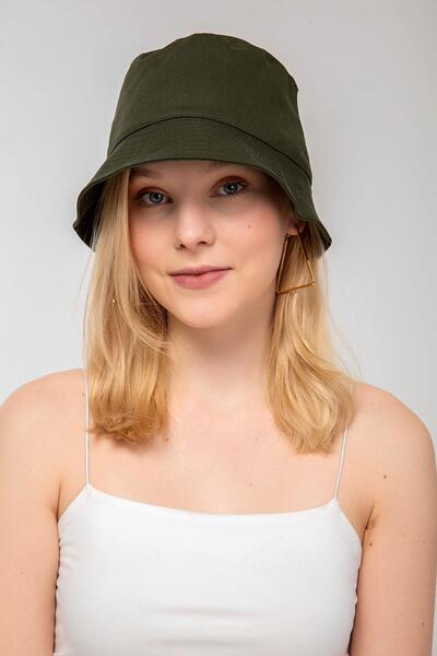 Saria Moda قبعة دلو كاكي للسيدات