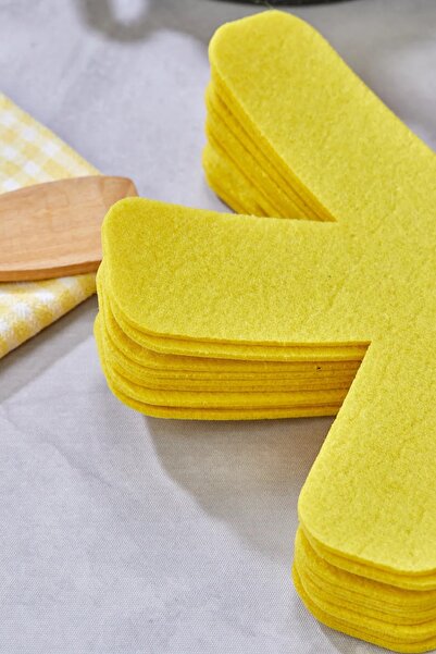 garaccu Pan Anti-Scratch, Pyrex Protector, Felt Pot Protector, Felt Pot Mat 3 Pieces Yellow