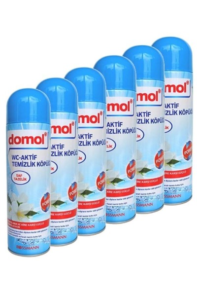 DOMOL Tuvalet Temizleyici Köpük Saf Temizlik 500 ml (6 Adet)
