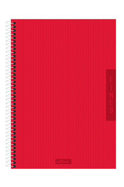 Le Color Caiet de birou Red Fines - A4 spiralat în carouri