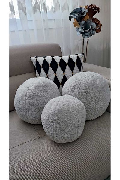 oneplise Pernă de 3 inchi / Pernă 2 mare gri / 1 mică gri (42 cm / 25 cm)