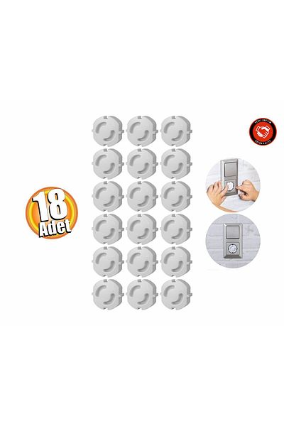 ALAY Ticaret Socket Cover, Baby and Child Safety Protection Socket Cover, Socket Protector - 18 Pieces