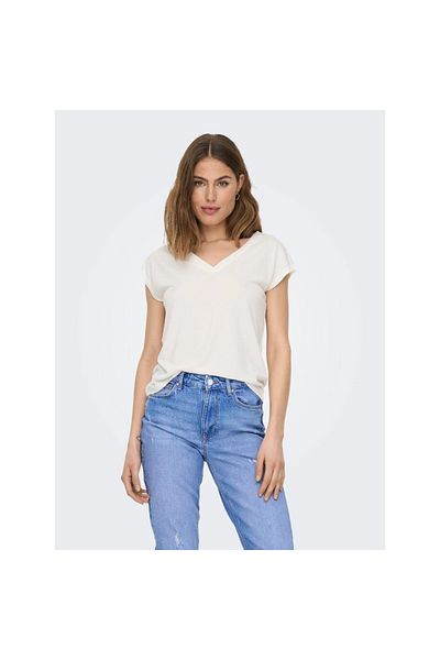 ONLY Γυναικείο μπλουζάκι Onlfree Life S/S Mod V-Neck Top Jrs Noos