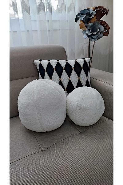 oneplise 2' Throw Pillow / Pillow Large Ecru / Small Ecru (42cm / 25cm)