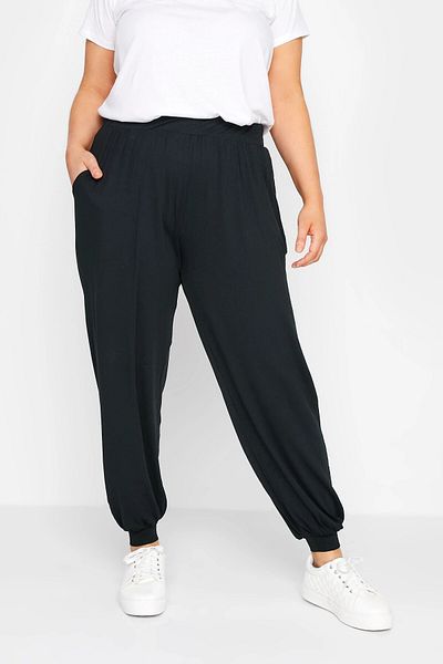 Stil Diva Plus Size Thin Trousers with Elastic Waist and Pockets143299