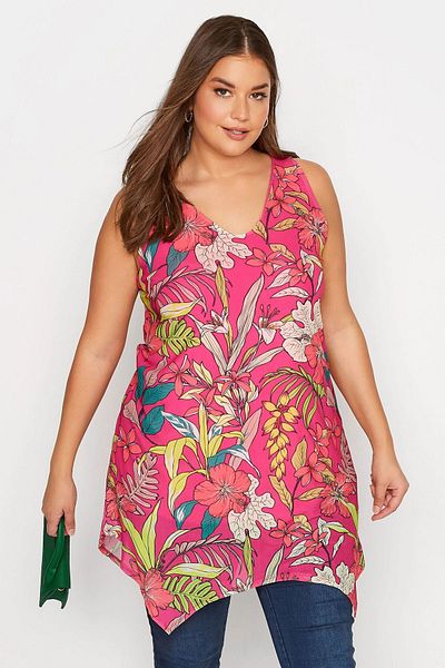 Stil Diva Plus Size Asymmetrical Cut Tank Top300955