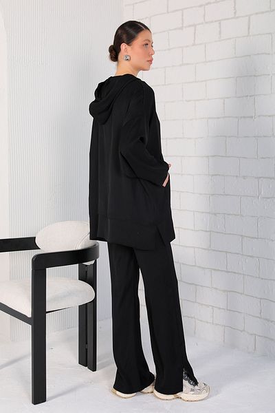Melike Tatar BLACK Hooded Sports Set 32-2021