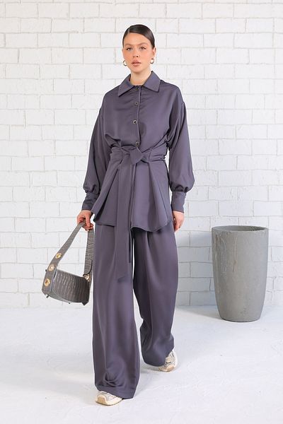 Melike Tatar ANTHRACITE Tie-Up Set 32-2033