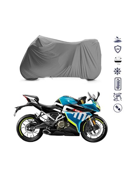 gaman Gray Dustproof Motorcycle Tarpaulin - Waterproof, Bag Phosphor Tape Sun Protection