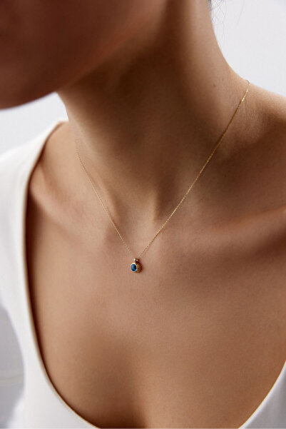 YAVUZ KUYUMCULUK 14 Ayar Altın Nazar Boncuğu Göz Kolye