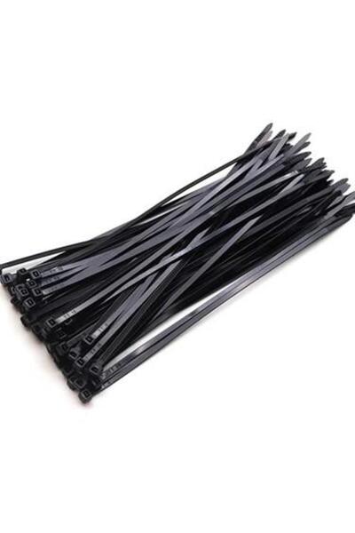 Cırt Kablo Bağı (Cırt Kelepçe) Siyah 2.5x200 MM  (100 adet)