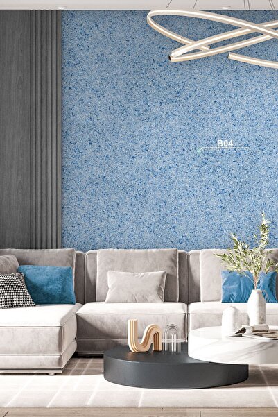 Ventrawall Isı Ve Ses Yalıtımlı Sürülen Duvar Kağıdı | Kendinden Yapışkanlı | Mavi |B04- 1,5 Kg|5m²