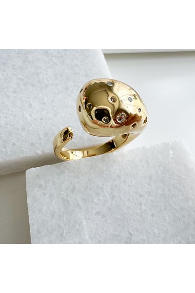 CHARMLUCKY Stone Drop Ring