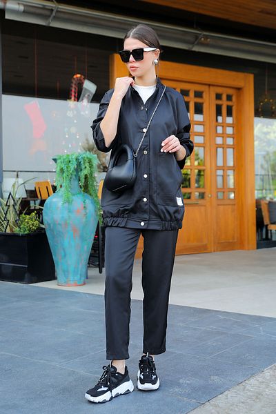 Melike Tatar BLACK Sports Jacket Suit 32-2010